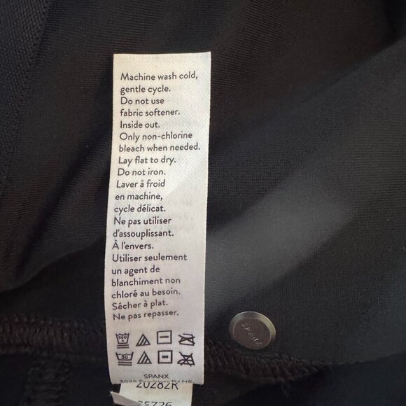 Spanx Faux Leather Pants Black Pull On Ankle Skinny - Picture 5 of 10